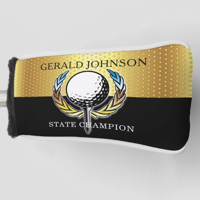 Minimalist Custom Elegant Golf Design Golf Head Cover (Front)