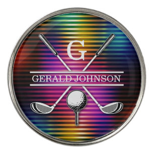 Minimalist Custom Elegant Golf Monogram Ball Marker