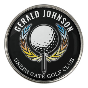 Minimalist Custom Elegant Golf Monogram Ball Marker