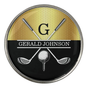 Minimalist Custom Elegant Golf Monogram Ball Marker
