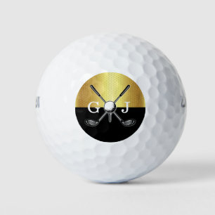 Minimalist Custom Elegant Golf Monogram Design Balls