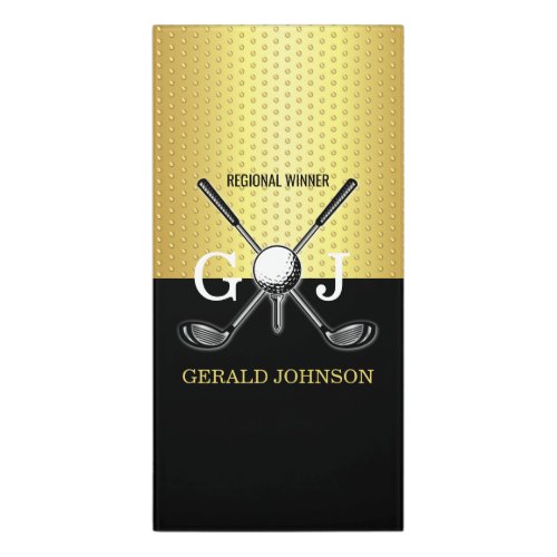 Minimalist Custom Elegant Golf Monogram Design Doo Door Sign