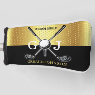 Minimalist Custom Elegant Golf Monogram Design Golf Head Cover