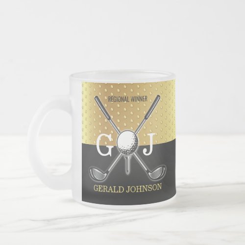 Minimalist Custom Elegant Golf Monogram Design Mug