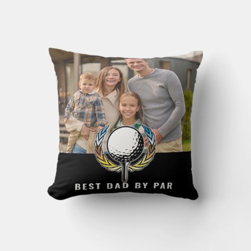 Minimalist Custom Elegant Golf Monogram Design Throw Pillow