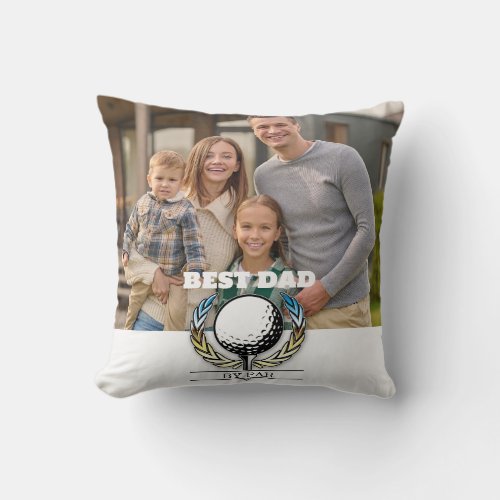 Minimalist Custom Elegant Golf Monogram Design Throw Pillow