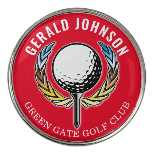 Minimalist Custom Elegant Golf Monogram Golf Ball Marker