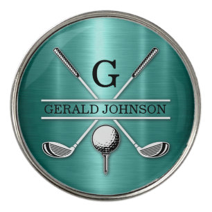 Minimalist Custom Elegant Golf Monogram  Golf Ball Marker