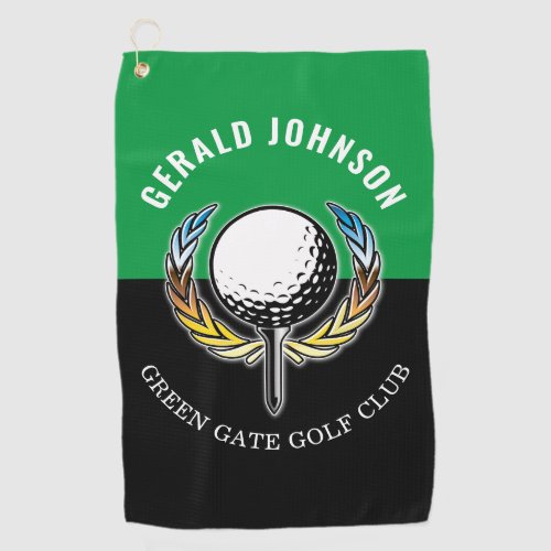 Minimalist Custom Elegant Golf Monogram Golf Towel