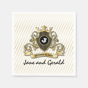 Minimalist Custom Elegant Monogram Design Napkins