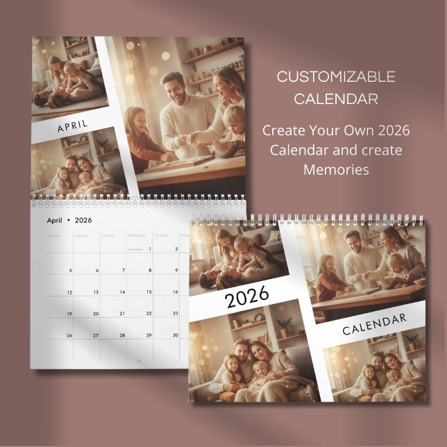 Minimalist Custom Family Photo 2026 Calendar (Creator Uploaded)