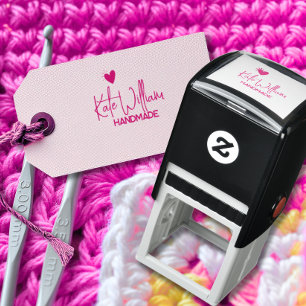 Minimalist Custom heart handmade by  Self-inking Stamp