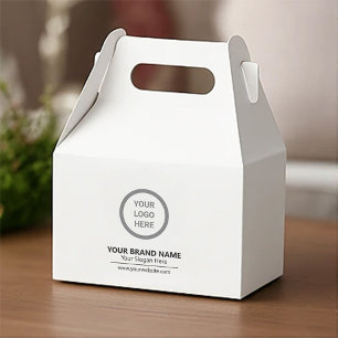 Minimalist Custom Logo Branded Business Event Favor Boxes