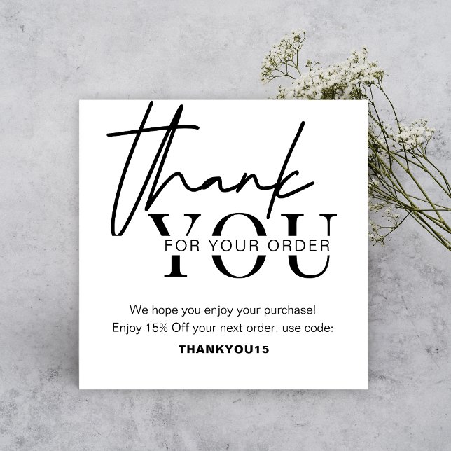 Minimalist Custom Logo Business Thank You Note (Creator Uploaded)