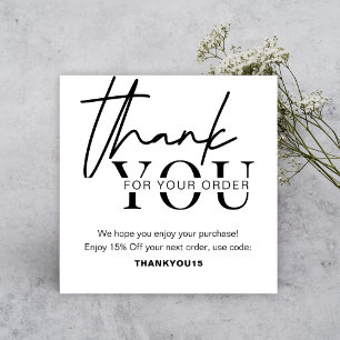 Minimalist Custom Logo Business Thank You Note Card