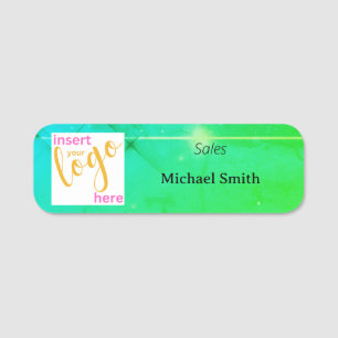 Minimalist Custom Logo Name Background Modern Org Tag