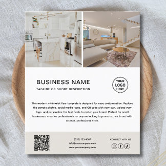 Minimalist Custom Logo Photo Business Flyer