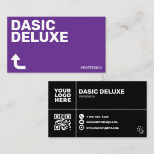 Minimalist Custom Logo & QR Code Design Business Card