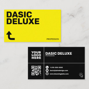 Minimalist Custom Logo & QR Code Design Business Card