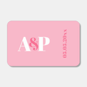 minimalist custom Monogram Black and White Wedding Matchboxes