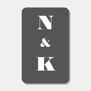 minimalist custom Monogram Black and White Wedding Matchboxes