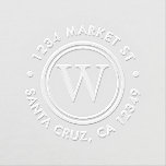 Minimalist Custom Monogram Initial Return Address Embosser<br><div class="desc">Create your own Minimalist Custom Monogram Initial Return Address Embosser. Add a touch of personalized elegance to your stationery with this beautiful paper embosser. Perfect as a gift for anyone who loves paper, typography, and books. It can be used as a personal seal on envelopes, paper napkins, books, and documents....</div>