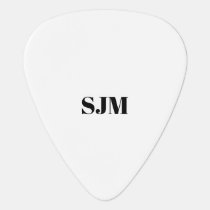 Minimalist Custom monogram initials name Guitar Pick