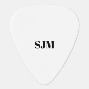 Minimalist Custom monogram initials name Guitar Pick
