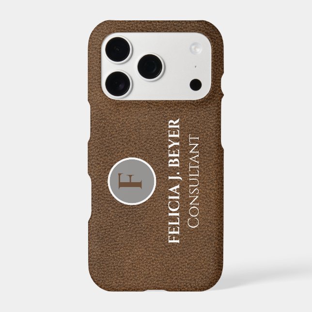 Minimalist Custom Monogram Iphone Case (Back)