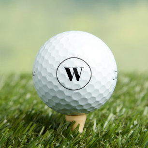 Minimalist custom monogrammed initial personalized golf balls