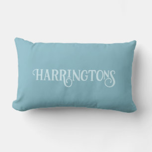 Minimalist Custom Name & Color Lumbar Pillow