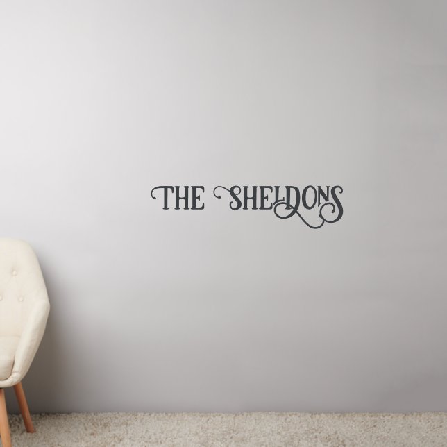 Minimalist Custom Name & Color Wall Decal (Living Room 2)