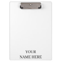 Minimalist Custom Name Elegant Office Clipboard