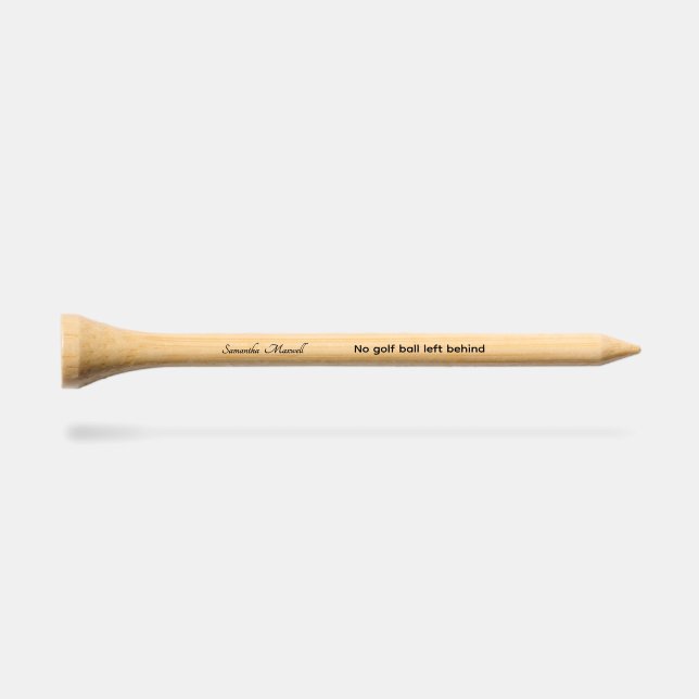 Minimalist Custom Name Elegant Script Funny Joke Golf Tees (Side (Horz))