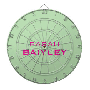 Minimalist custom name modern dart board