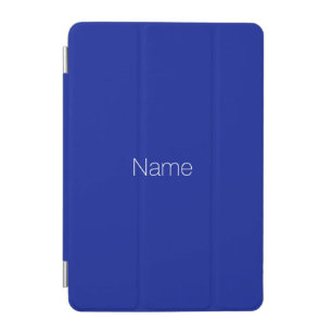 Minimalist custom name monogram cobalt blue iPad mini cover