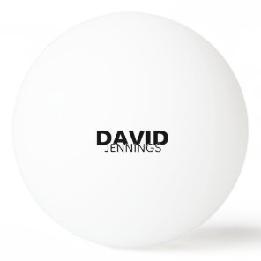 Minimalist Custom Name Or Logo Ping Pong Ball