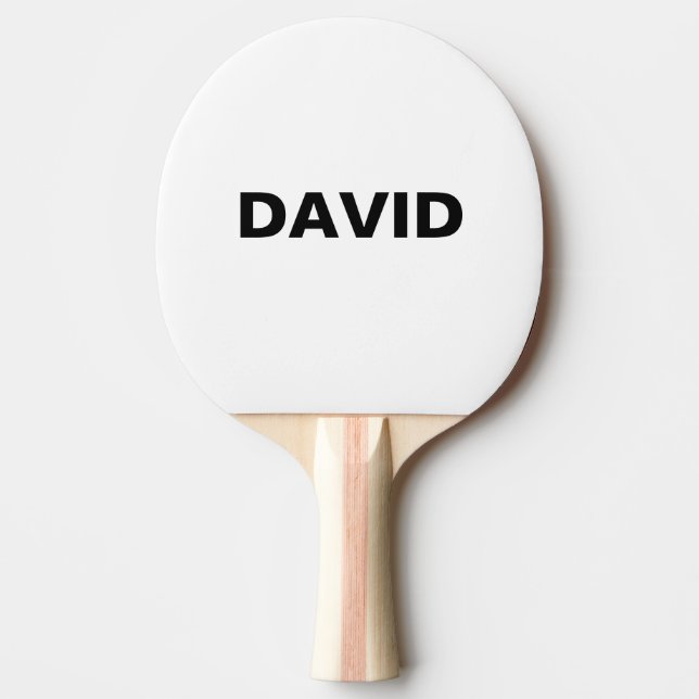 Minimalist Custom Name Or Logo Ping Pong Paddle (Front)