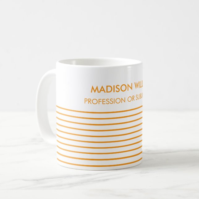 Minimalist Custom Name Personalized Coffee Mug (Front Left)