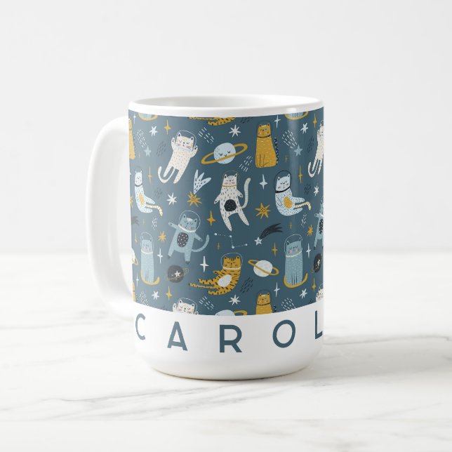 Minimalist Custom Name Personalized Coffee Mug (Front Left)