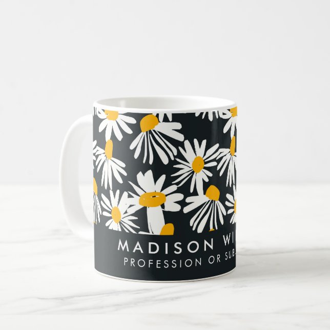 Minimalist Custom Name Personalized Coffee Mug (Front Left)