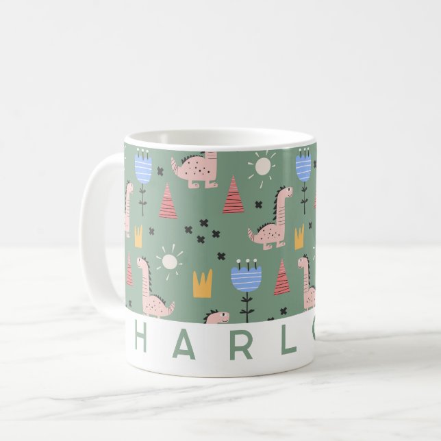 Minimalist Custom Name Personalized Coffee Mug (Front Left)