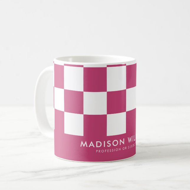 Minimalist Custom Name Personalized Coffee Mug (Front Left)