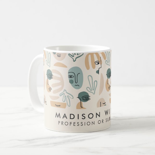Minimalist Custom Name Personalized Coffee Mug (Front Left)