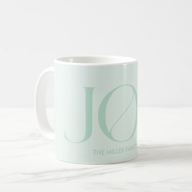 Minimalist Custom Name Personalized Coffee Mug (Front Left)