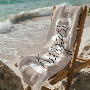 Minimalist Custom Name Towel Hello Personalized