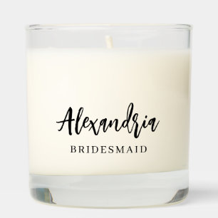 Minimalist Custom Name Wedding Party Bridesmaid Scented Candle