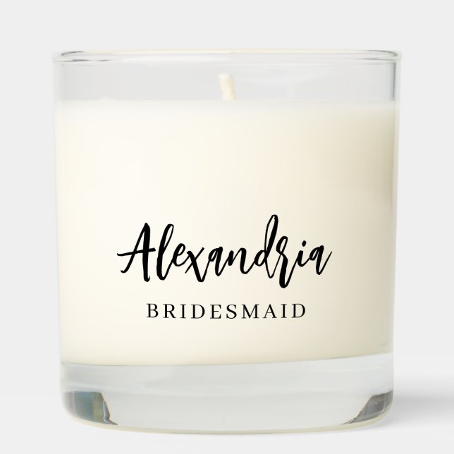 Minimalist Custom Name Wedding Party Bridesmaid Scented Candle (Right)