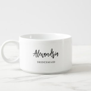 Minimalist Custom Name Wedding Party Chilli Bowl