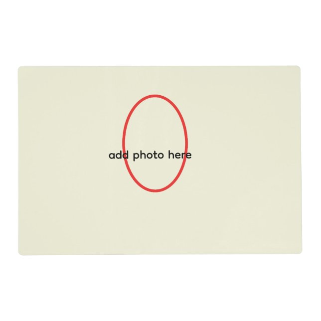 Minimalist Custom Photo Pet Feeding Mat - Personal (Front)